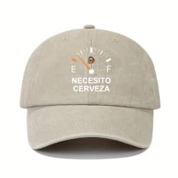 NECESITO CERVEZA pattern printed vintage duckbill cap, fashionable retro curved brim baseball cap, casual outdoor sun hat