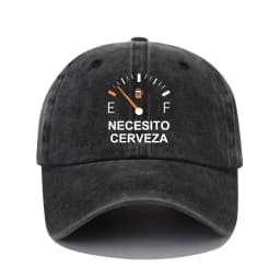 NECESITO CERVEZA pattern printed vintage duckbill cap, fashionable retro curved brim baseball cap, casual outdoor sun hat