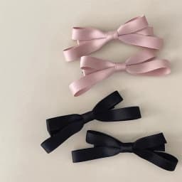 4PCS Cotton Strap Ballet Girl Bow Hair Clip Duckbill Clip Side Bangs Clip Hair Cards Hair Accessories