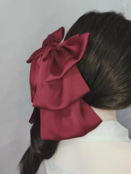 1pcs Fashion Large solid color bow Hair Claws For Women Girls Party Hair Accessories