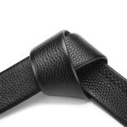 2Pcs 3.5cm 1.37inch Soft PU Leather Belt Body, No Buckle Replacement Strap for Men, Black Width Waistband for Automatic Buckle
