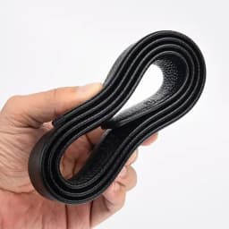 2Pcs 3.5cm 1.37inch Soft PU Leather Belt Body, No Buckle Replacement Strap for Men, Black Width Waistband for Automatic Buckle