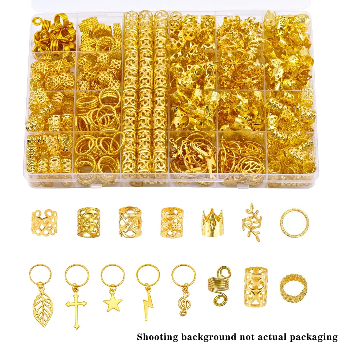 275pcs Boho Hair Alloy Pendants For Hair Dreadlock With Ring Cudd Charm Dreadlock Accessories Hair Decoration For Men Women Girl