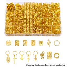 275pcs Boho Hair Alloy Pendants For Hair Dreadlock With Ring Cudd Charm Dreadlock Accessories Hair Decoration For Men Women Girl