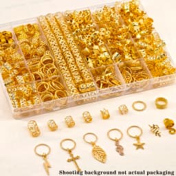 275pcs Boho Hair Alloy Pendants For Hair Dreadlock With Ring Cudd Charm Dreadlock Accessories Hair Decoration For Men Women Girl