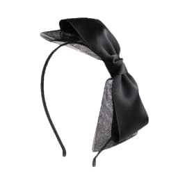Black Big Bow Headband for Women Girls Mesh Fabric Hair Loop Trendy Hairband Female Headpieces Bezel Hair Accessories