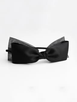 Black Big Bow Headband for Women Girls Mesh Fabric Hair Loop Trendy Hairband Female Headpieces Bezel Hair Accessories