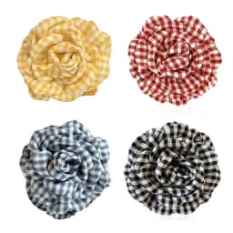 2025 New Grid Hair Claw Women's Gripper Korean Version Flower Hairpin Yellow Rose Exquisite Grab Clip Hair Accessory For Girls