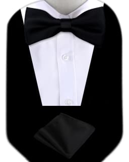 Bow Tie Man Wedding Luxury Bowtie Hanky Neckwear Fashion Elegant Set Neck Tie With Pocket Square Handkerchief Accessories Cravat