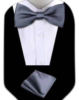 Bow Tie Man Wedding Luxury Bowtie Hanky Neckwear Fashion Elegant Set Neck Tie With Pocket Square Handkerchief Accessories Cravat