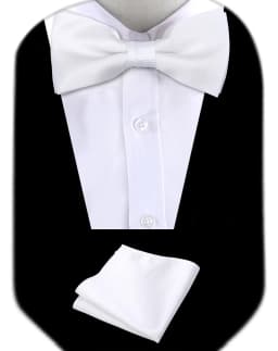Bow Tie Man Wedding Luxury Bowtie Hanky Neckwear Fashion Elegant Set Neck Tie With Pocket Square Handkerchief Accessories Cravat
