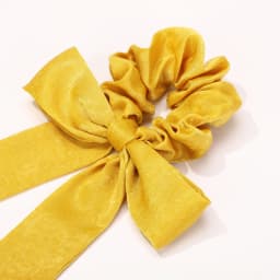 10Pcs Random Color Hair Band Elastic Bowknot Rubber Band Solid Color Headrope High Ponytail Leather Band