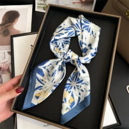 Vintage-Inspired Houndstooth Printed Square Scarf Soft Satin Thin Smooth Neck Scarf Sunscreen Headscarf For Women Head Wrap