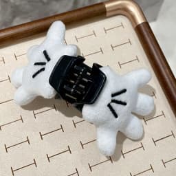1pc white fluffy three-dimensional palm hair clip exaggerated cute fluffy hairpin hair accessory head accessory gift hair grab