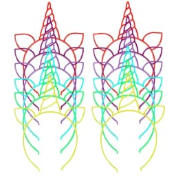 6/12PCS Girls Noctilucent Unicorn Headbands Women Headband Plastic Teeth Hairbands Kids Family Decoration Party Hair Accessories