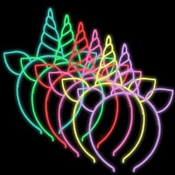 6/12PCS Girls Noctilucent Unicorn Headbands Women Headband Plastic Teeth Hairbands Kids Family Decoration Party Hair Accessories