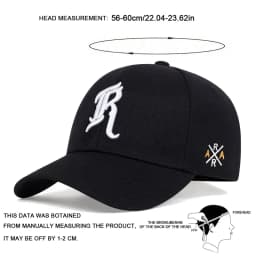 Unisex R Letter Embroidery Baseball Caps Spring and Autumn Outdoor Adjustable Casual Hats Hip Hop Hat Sunscreen Hat Sports Cap