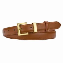 Women's Faux Leather Belt for Jeans Pants Dresses Fashion Female Wasit Belt with Square Golden Buckle