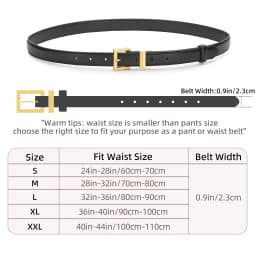 Women's Faux Leather Belt for Jeans Pants Dresses Fashion Female Wasit Belt with Square Golden Buckle