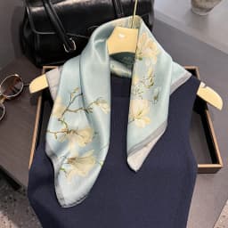 100% Silk Square Scarf for Women Real Mulberry Silk Hijab Scarves Lady Fashion Luxury Headband Shawl Wrap Kerchief Bandana