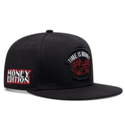 2025 New TIME IS MONEY Poker Flat Edge Hat Outdoor Adjustable Sunshade Hat Street Hip Hop Hat Male Female Sunscreen Baseball Hat