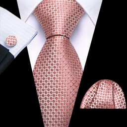 Mens Tie Golden Red Green Pink Plaid Checks Geometric Ties Hanky Cufflinks Set Necktie Formal Wedding Dinner silk Party