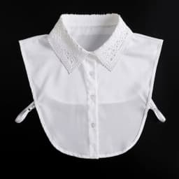 Hollow Lace Chiffon Fake Collar for Womens Half Shirt Blouse Sweater Detachable Shirt Collar False Lapel Top Collars Decor