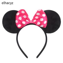 Adult Kids Mouse Ears Headband Girls Birthday Party Sequin Dot Bows Accessories Children's Headwear Party Hair Band