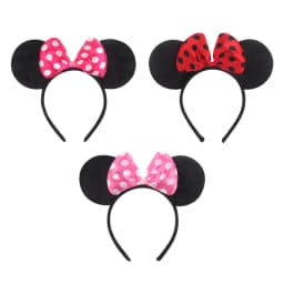 Adult Kids Mouse Ears Headband Girls Birthday Party Sequin Dot Bows Accessories Children's Headwear Party Hair Band