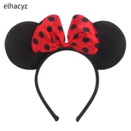 Adult Kids Mouse Ears Headband Girls Birthday Party Sequin Dot Bows Accessories Children's Headwear Party Hair Band