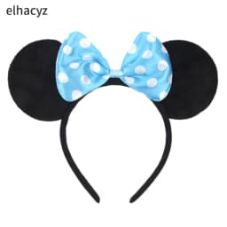 Adult Kids Mouse Ears Headband Girls Birthday Party Sequin Dot Bows Accessories Children's Headwear Party Hair Band