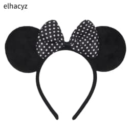 Adult Kids Mouse Ears Headband Girls Birthday Party Sequin Dot Bows Accessories Children's Headwear Party Hair Band
