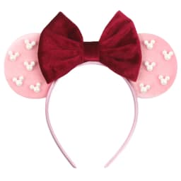 Pearls 3.3"Mouse Ears Headband 5‘’ Velvet Bow Hairband For Girls Festival Party Cosplay DIY Hair Accessories Women Gifts