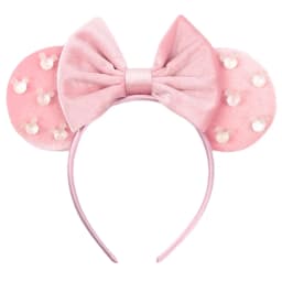 Pearls 3.3"Mouse Ears Headband 5‘’ Velvet Bow Hairband For Girls Festival Party Cosplay DIY Hair Accessories Women Gifts