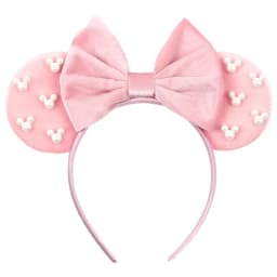 Pearls 3.3"Mouse Ears Headband 5‘’ Velvet Bow Hairband For Girls Festival Party Cosplay DIY Hair Accessories Women Gifts