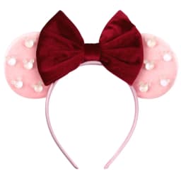 Pearls 3.3"Mouse Ears Headband 5‘’ Velvet Bow Hairband For Girls Festival Party Cosplay DIY Hair Accessories Women Gifts