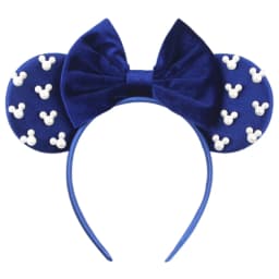 Pearls 3.3"Mouse Ears Headband 5‘’ Velvet Bow Hairband For Girls Festival Party Cosplay DIY Hair Accessories Women Gifts