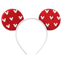 Pearls 3.3"Mouse Ears Headband 5‘’ Velvet Bow Hairband For Girls Festival Party Cosplay DIY Hair Accessories Women Gifts