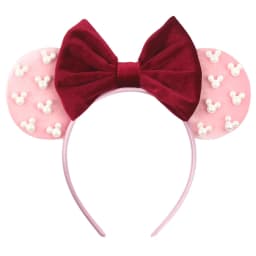 Pearls 3.3"Mouse Ears Headband 5‘’ Velvet Bow Hairband For Girls Festival Party Cosplay DIY Hair Accessories Women Gifts