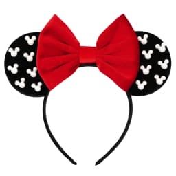 Pearls 3.3"Mouse Ears Headband 5‘’ Velvet Bow Hairband For Girls Festival Party Cosplay DIY Hair Accessories Women Gifts