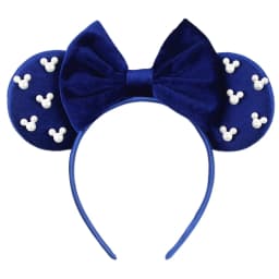 Pearls 3.3"Mouse Ears Headband 5‘’ Velvet Bow Hairband For Girls Festival Party Cosplay DIY Hair Accessories Women Gifts