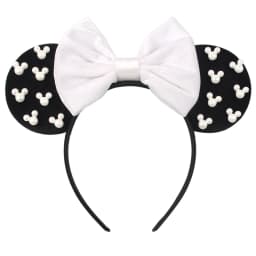 Pearls 3.3"Mouse Ears Headband 5‘’ Velvet Bow Hairband For Girls Festival Party Cosplay DIY Hair Accessories Women Gifts