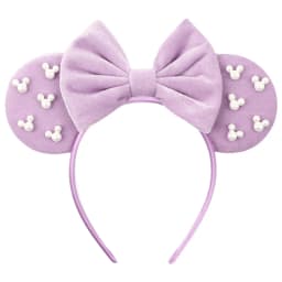 Pearls 3.3"Mouse Ears Headband 5‘’ Velvet Bow Hairband For Girls Festival Party Cosplay DIY Hair Accessories Women Gifts