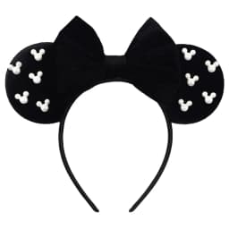 Pearls 3.3"Mouse Ears Headband 5‘’ Velvet Bow Hairband For Girls Festival Party Cosplay DIY Hair Accessories Women Gifts