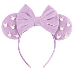 Pearls 3.3"Mouse Ears Headband 5‘’ Velvet Bow Hairband For Girls Festival Party Cosplay DIY Hair Accessories Women Gifts