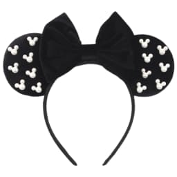 Pearls 3.3"Mouse Ears Headband 5‘’ Velvet Bow Hairband For Girls Festival Party Cosplay DIY Hair Accessories Women Gifts