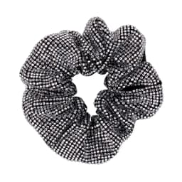 Fashion Ladies Rhinestone Hair Ring Girls New Elegant Temperament Pill Hair Rope Leather Band Hair Accessories Jewelry Gift