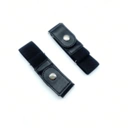 2pcs/set Casual No Buckle Elastic Belt Canvas Adjustable Waist Belt Invisible Pants Buckle Women Men