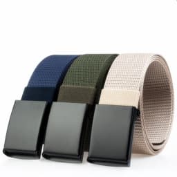 Men Female Belts Military Nylon Adjustable Belt Men Outdoor Travel Tactical Waist Belt with Plastic Buckle for Pants