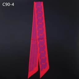 French New Geometric Chain Twill Silk Scarf Women's Tie Bag Handle Ribbon Headband Scarf Wholesale 5 * 90cm